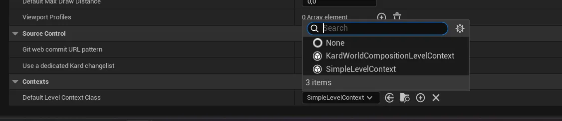 Kard level context setting