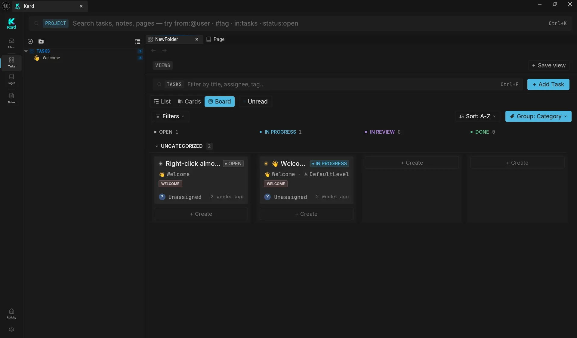 Kard Board View Interface